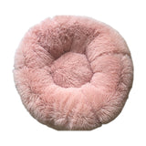 Round Plush Cat Bed House Soft Long Plush