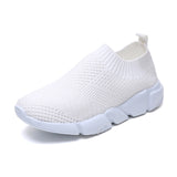 spring summer slip on platform knitting flats soft walking shoes woman