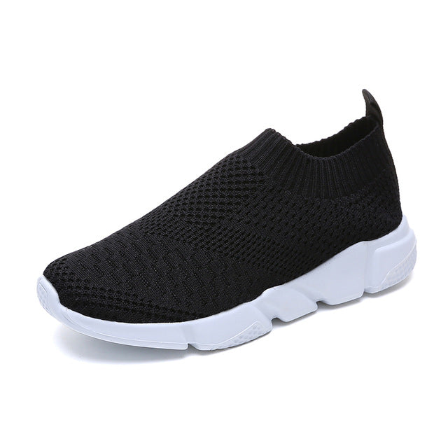 spring summer slip on platform knitting flats soft walking shoes woman