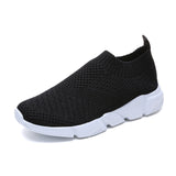 spring summer slip on platform knitting flats soft walking shoes woman