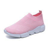 spring summer slip on platform knitting flats soft walking shoes woman