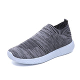 spring summer slip on platform knitting flats soft walking shoes woman