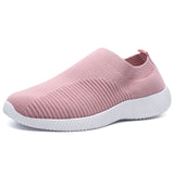spring summer slip on platform knitting flats soft walking shoes woman