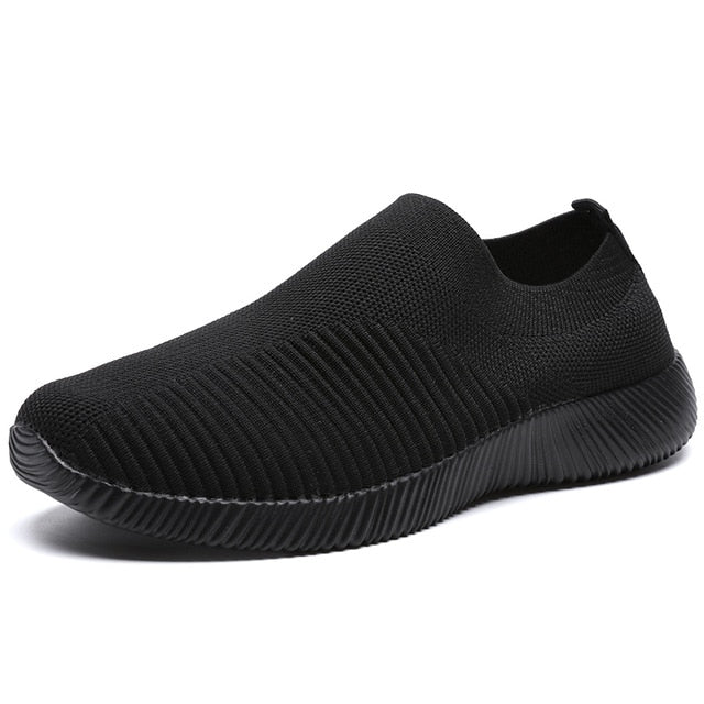 spring summer slip on platform knitting flats soft walking shoes woman