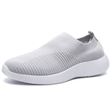 spring summer slip on platform knitting flats soft walking shoes woman