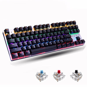 Metoo Edition Mechanical Keyboard 87 keys Blue Switch Gaming Keyboards