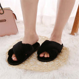 Women Home Slippers with Faux Fur Fashion