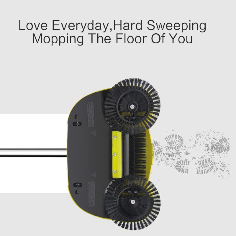 Steel Sweeping Machine Magic Broom Dustpan Hand Push Type Sweeper Tools