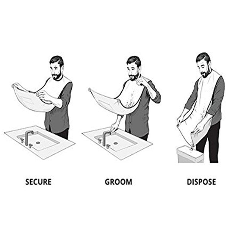 Pongee Beard Care Shave Apron Bib Trimmer