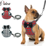 Small Dog Harness and Leash Set Pet Cat Vest Harness With Bowknot Mesh