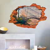 3D Broken Sunset Scenery Seascape Island wall sticker living room bedroom