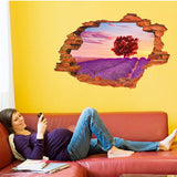 3D Broken Sunset Scenery Seascape Island wall sticker living room bedroom