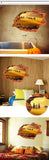 3D Broken Sunset Scenery Seascape Island wall sticker living room bedroom
