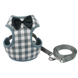 Small Dog Harness and Leash Set Pet Cat Vest Harness With Bowknot Mesh