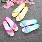 Women Jelly Shoes Rianbow Summer Sandals Female Flat Shoe