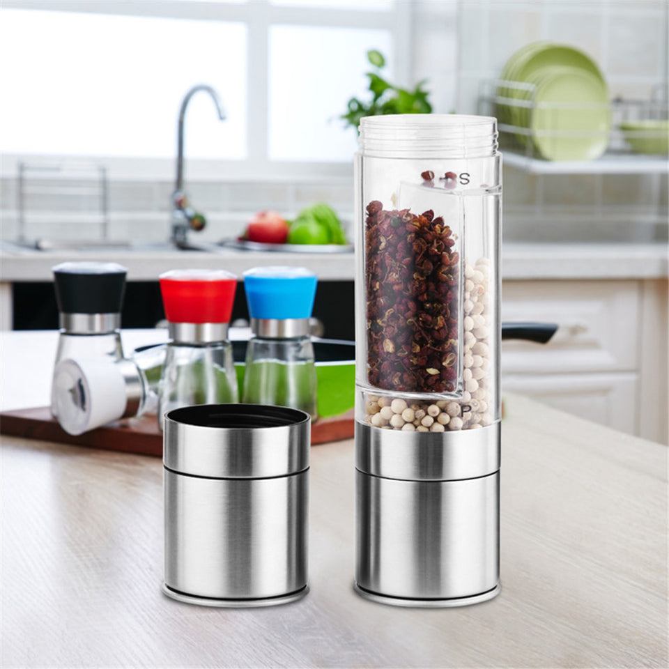 Finether Pepper Grinder 2 in 1 Stainless Steel