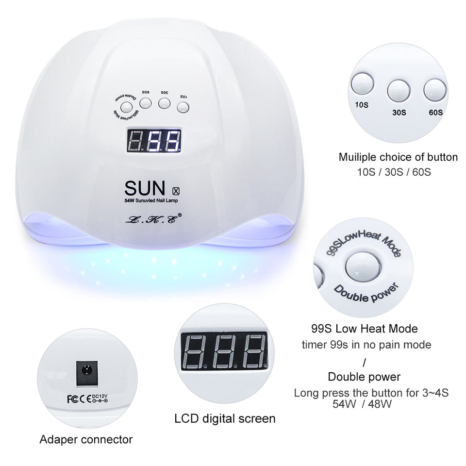 Nail Dryer UV LED Nail Lamp Gel Polish Curing Lamp