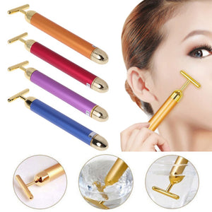 Slimming Face rolle Gold Vibration Facial Beauty Roller Massager