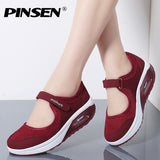 Summer Fashion Women Flat Platform Shoes Woman Breathable Mesh Casual Shoes