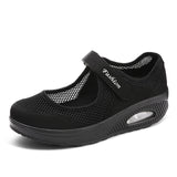Summer Fashion Women Flat Platform Shoes Woman Breathable Mesh Casual Shoes