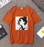 New Fashion T shirt Woman Spring Summer Girls Print Short Sleeve