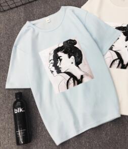 New Fashion T shirt Woman Spring Summer Girls Print Short Sleeve