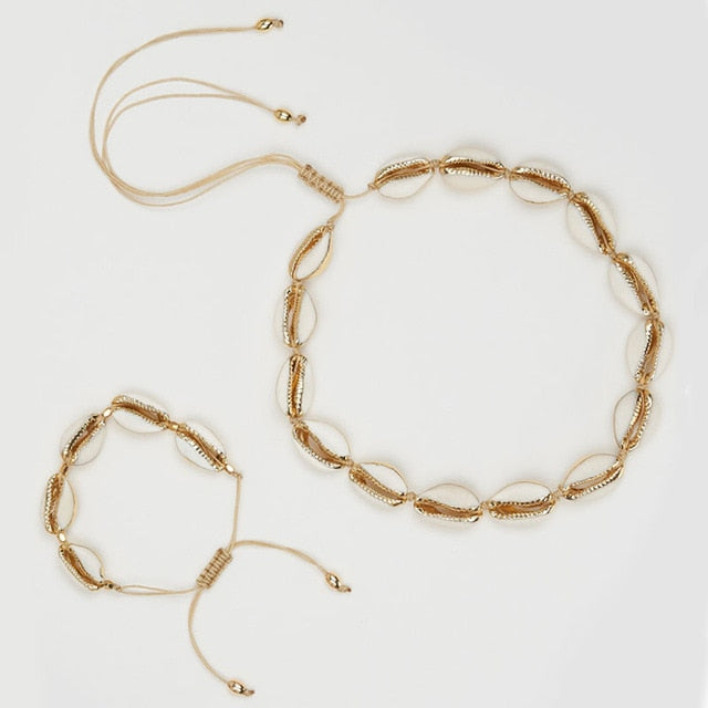 Hot Shell Necklace Bracelet Set 3 Different Design