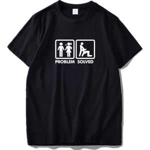 Problem Solved T Shirt Humor Spoof Inspired Design