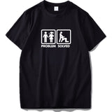Problem Solved T Shirt Humor Spoof Inspired Design
