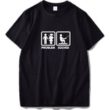 Problem Solved T Shirt Humor Spoof Inspired Design