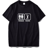 Problem Solved T Shirt Humor Spoof Inspired Design