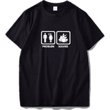 Problem Solved T Shirt Humor Spoof Inspired Design