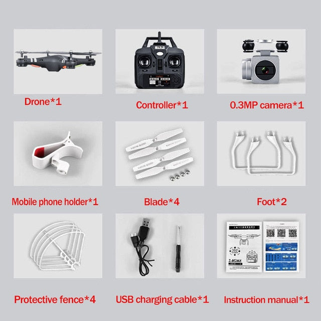 Original SH5 HD drone wide-angle HD 1080p Quadcopter aircraft