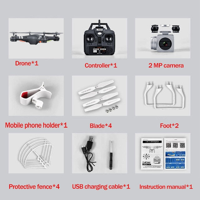 Original SH5 HD drone wide-angle HD 1080p Quadcopter aircraft