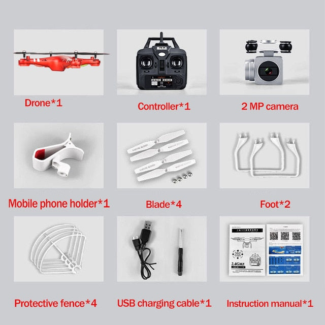 Original SH5 HD drone wide-angle HD 1080p Quadcopter aircraft