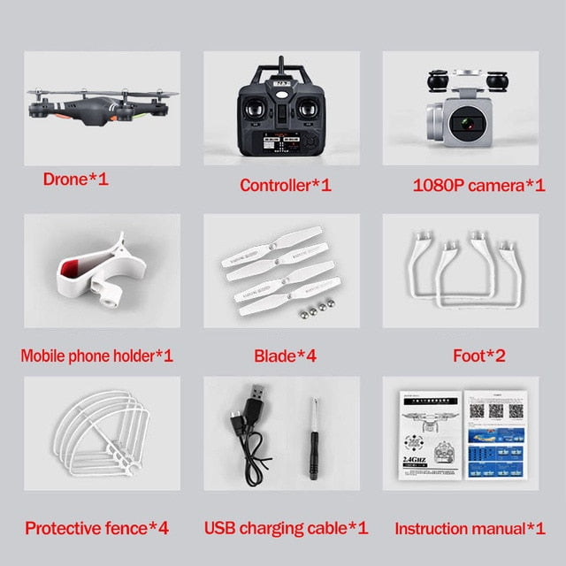 Original SH5 HD drone wide-angle HD 1080p Quadcopter aircraft