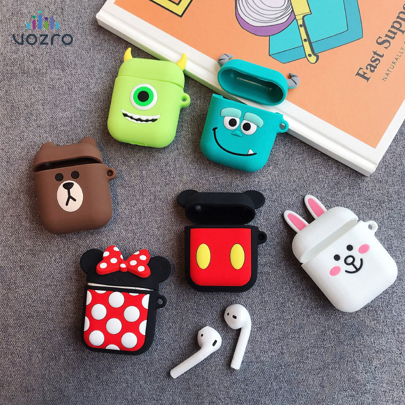 VOZRO Cartoon Wireless Bluetooth Earphone Case For Apple AirPods