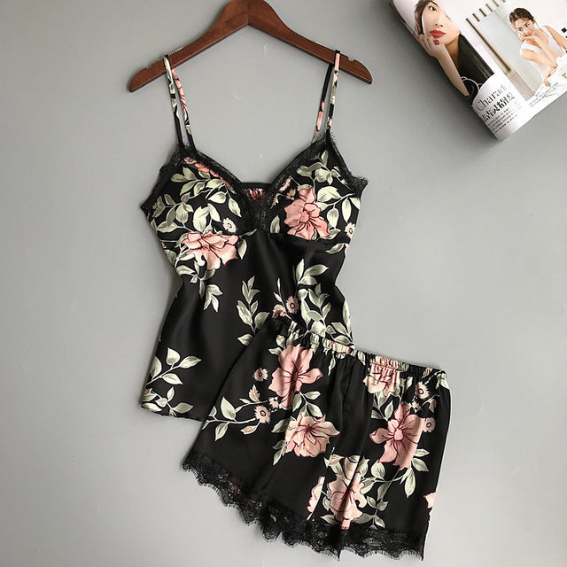 Female Summer Pajama Set Summer Fashion Female Sleepwear