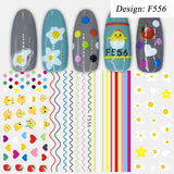 Nail Slider Black Russia Letter Sticker