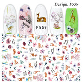 Nail Slider Black Russia Letter Sticker