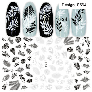 Nail Slider Black Russia Letter Sticker