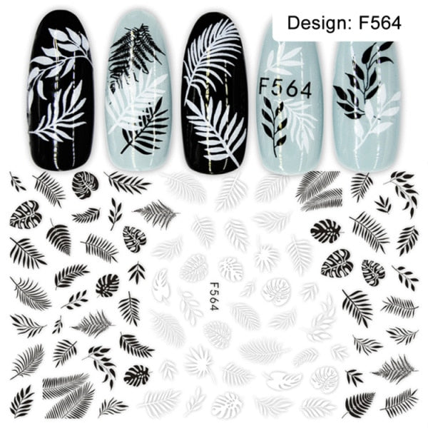 Nail Slider Black Russia Letter Sticker