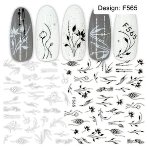 Nail Slider Black Russia Letter Sticker