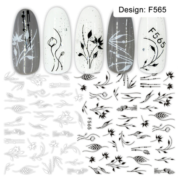 Nail Slider Black Russia Letter Sticker