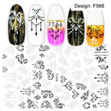 Nail Slider Black Russia Letter Sticker