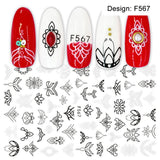 Nail Slider Black Russia Letter Sticker
