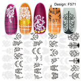 Nail Slider Black Russia Letter Sticker