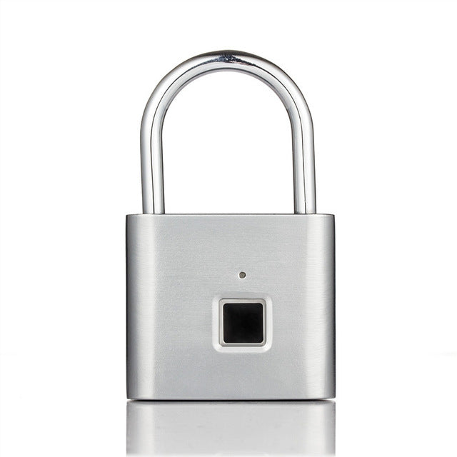 Golden security keyless USB rechargeable door lock fingerprint smart padlock