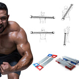 Chest expander exerciser, adjustable hand finder gripper