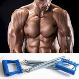 Chest expander exerciser, adjustable hand finder gripper